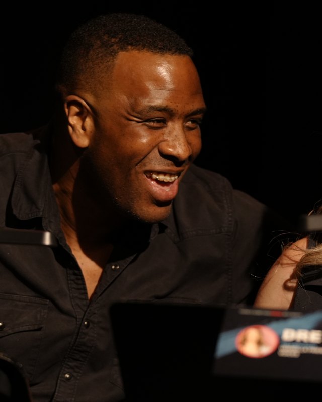 Imari Williams at the table read